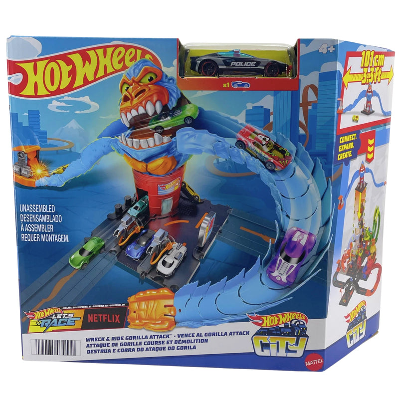 Hot Wheels City Wreck & Ride Gorilla Attack Playset Gary 1 Pack New