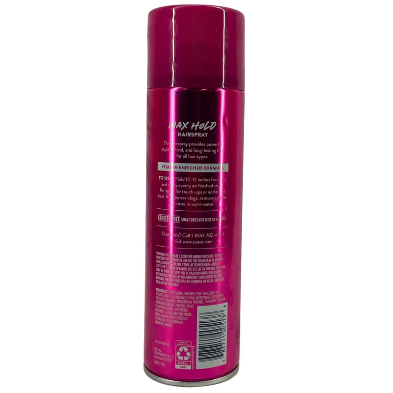 Suave Max Hold Hairspray 11 Oz 3 Pack New