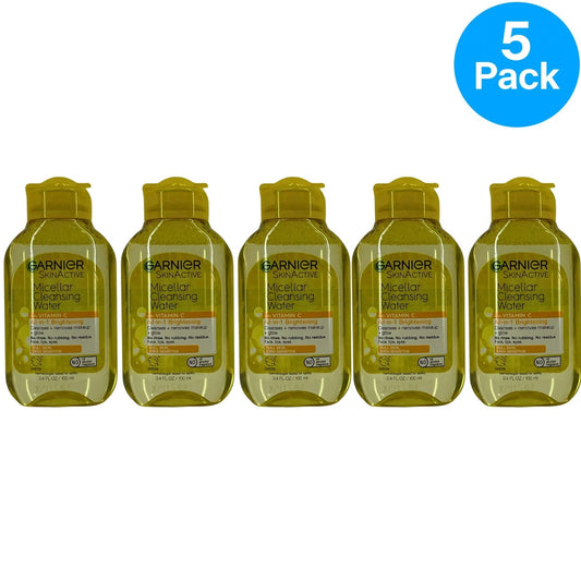 Garnier Micellar Cleansing Water Vitamin C 3.4 Oz 5 Pack New