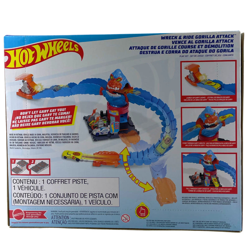 Hot Wheels City Wreck & Ride Gorilla Attack Playset Gary 1 Pack New