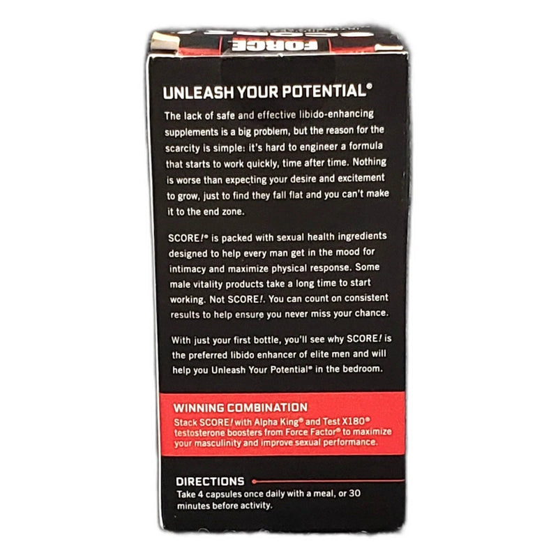 Force Factor SCORE Premium Libido Enhancer 76 Capsules Male Exp 04/29 New