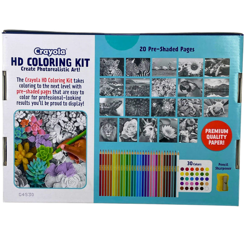 Crayola HD Coloring Kit Create Photorealistic Art 30 Pencils 2 Pack New
