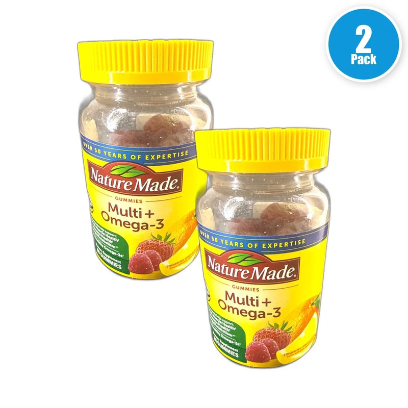 Nature Made Multivitamin Omega-3 Gummies 160 Total Exp 02/27 Pack of 2 New