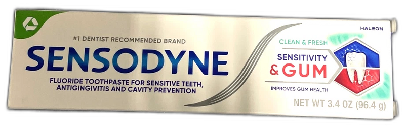 Sensodyne Clean Fresh Sensitivity Gum Toothpaste 3.4oz Exp 08/27 Pack of 2 New