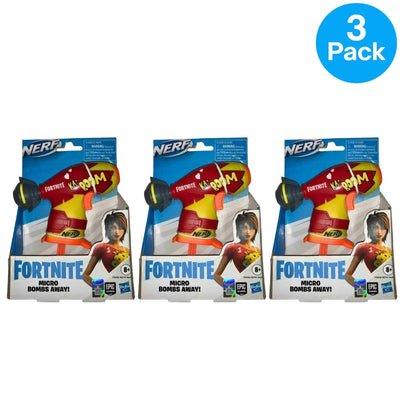 Fortnite Nerf Micro Bombs Away Blaster 3 Pack New