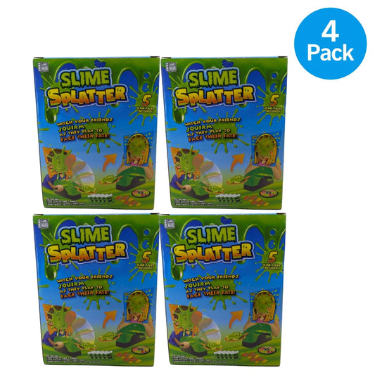 Slime Splatter Family Game Set with 5 slime packs and 4-player game pieces by Toy Association
