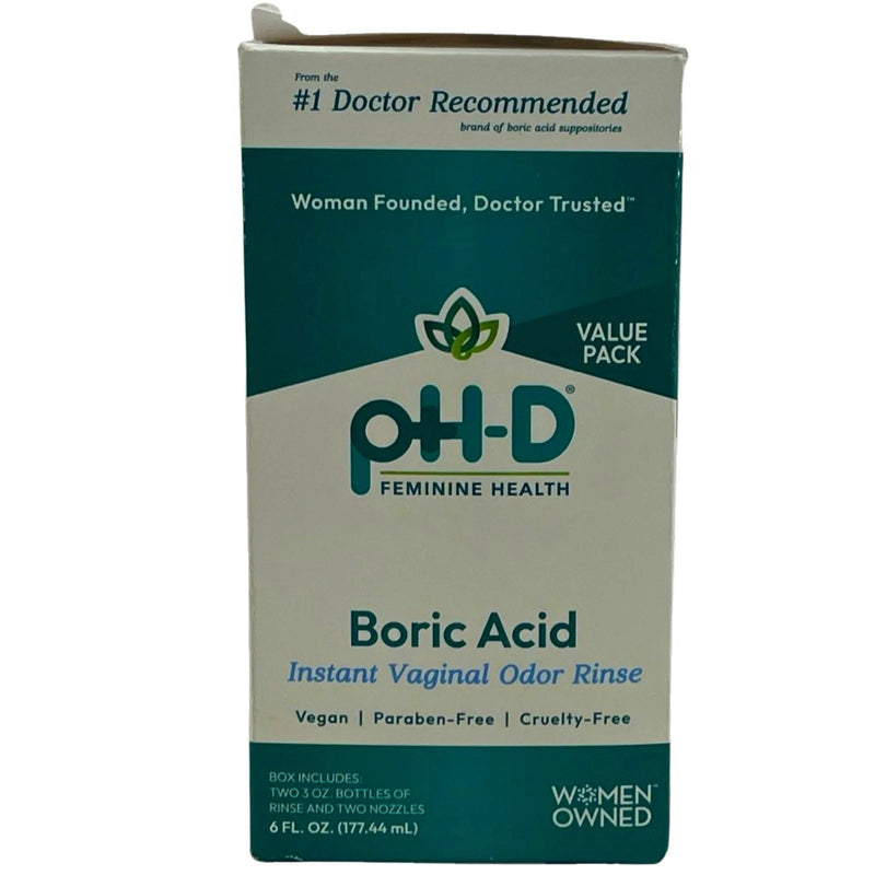 pH-D Feminine Health Boric Acid Instant Vaginal Odor Rinse 1 Pack Exp 09/27 New