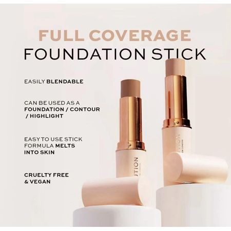 Revolution Stick Foundation F2 | Full Coverage Cream | 3 Pack | New