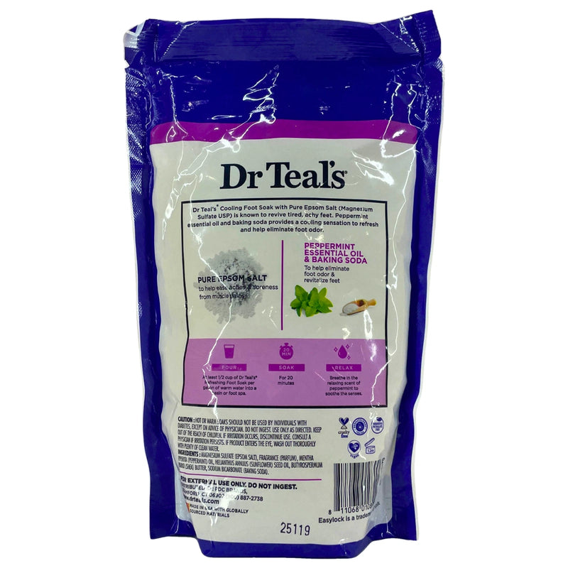Dr Teal's Cooling Foot Soak Peppermint Baking Soda 2 lbs 2 Pack New