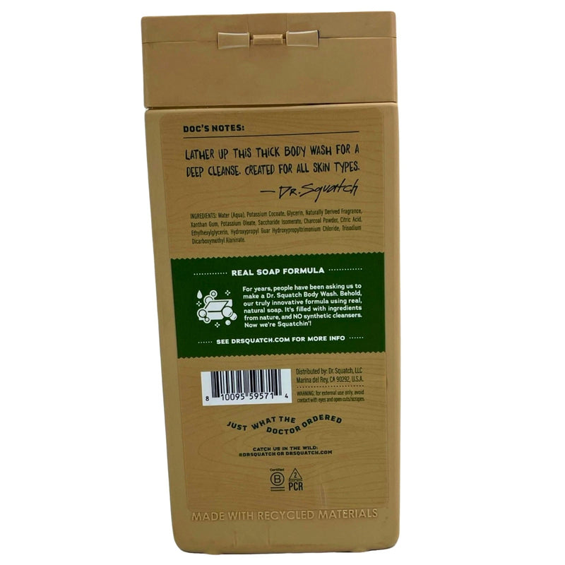 Dr. Squatch Men's Natural Body Wash Pine Tar Real Soap Formula 14 fl oz 4 Pack