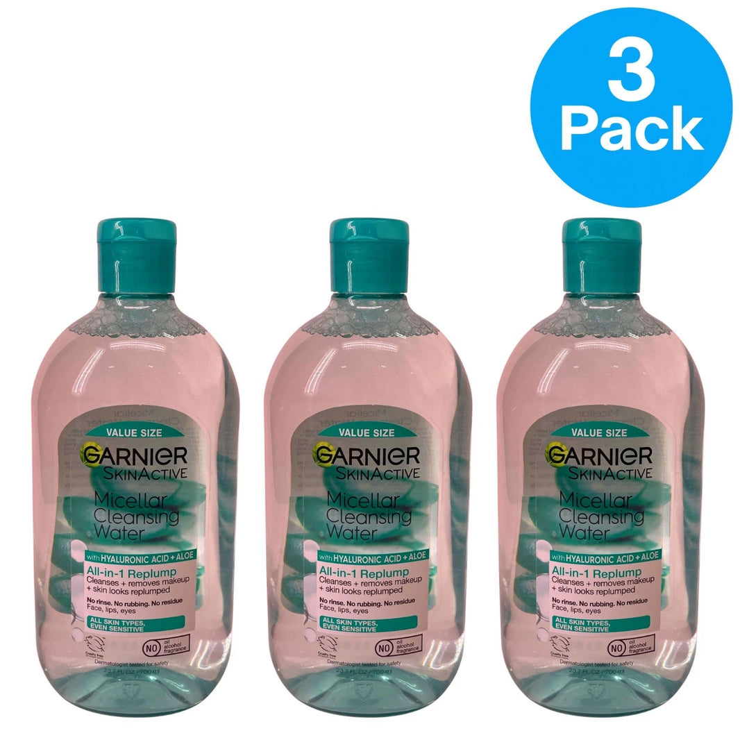 Garnier Micellar Cleansing Water Hyaluronic Acid + Aloe 23.7 oz - 3 Pack Set