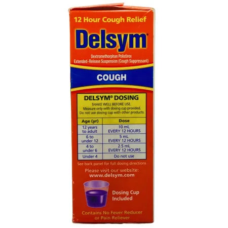 Delsym 12 Hour Cough Relief Grape Flavored Liquid 3 fl oz (2 Pack) EXP 01/2027 2