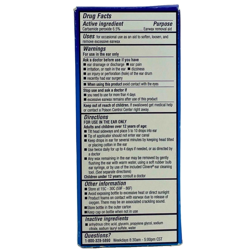 Clinere Earwax Removal Kit Carbamide Peroxide Drops with Ear 1 Pack Exp 11/26