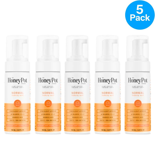 The Honey Pot Normal Foaming Wash 5 Pack - natural plant-based feminine hygiene product