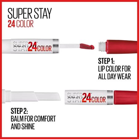 Maybelline Super Stay 24 Color Lipstick 2-Step 3 Pack New