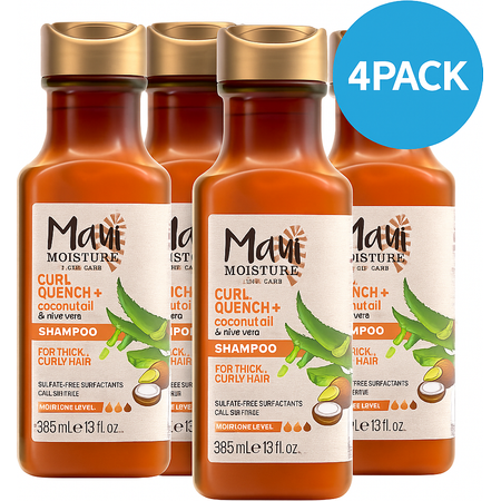 Maui Moisture Curl Quench Coconut Oil Shampoo 13 oz 4 Pack New 1