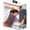 Calming Comfort Heat Wide Massaging Weighted Pad with 9 Settings, 4 lbs, 12" x 24", Grey