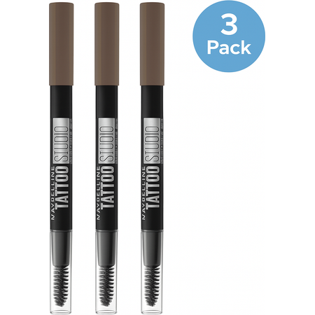 Maybelline Tattoo Studio Brow Pencil 257 Medium Brown 3 Pack New 1