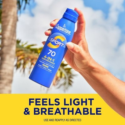 Coppertone Sport SPF 70 Sunscreen Spray 5.5 Oz 5