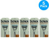 Schick Quattro Titanium Razor 1 Handle + 3 Cartridges 5 Pack New