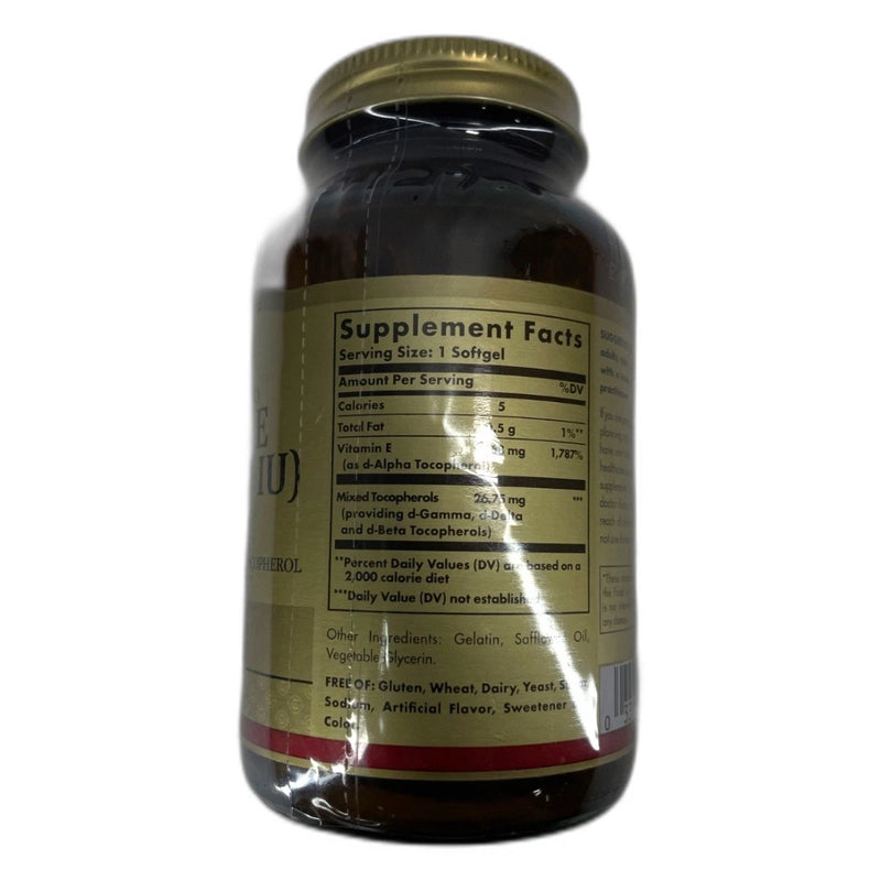 Solgar Vitamin IU Alpha Tocopherol Softgels 400 Total Exp 07/27 Pack of 4 New
