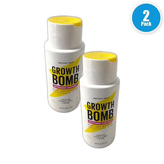 Growth Bomb Supercharge Conditioner Silky Soft Strong Hair 8.45oz Pack of 2 New