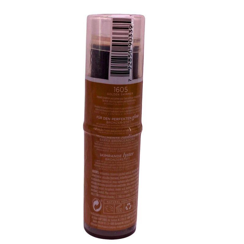 Burt's Bees All Aglow Bronzer Stick - 1605 Golden Shimmer, Hydrating Core(3 Pac)