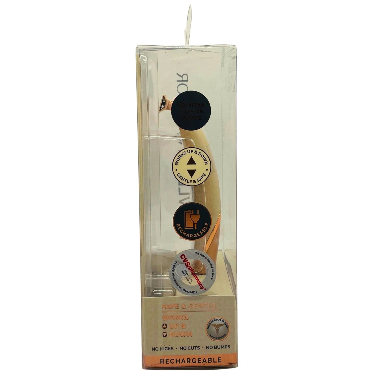 Flawless Nu Razor 18K Gold Plated Rechargeable Shaver 1 Pack New 3