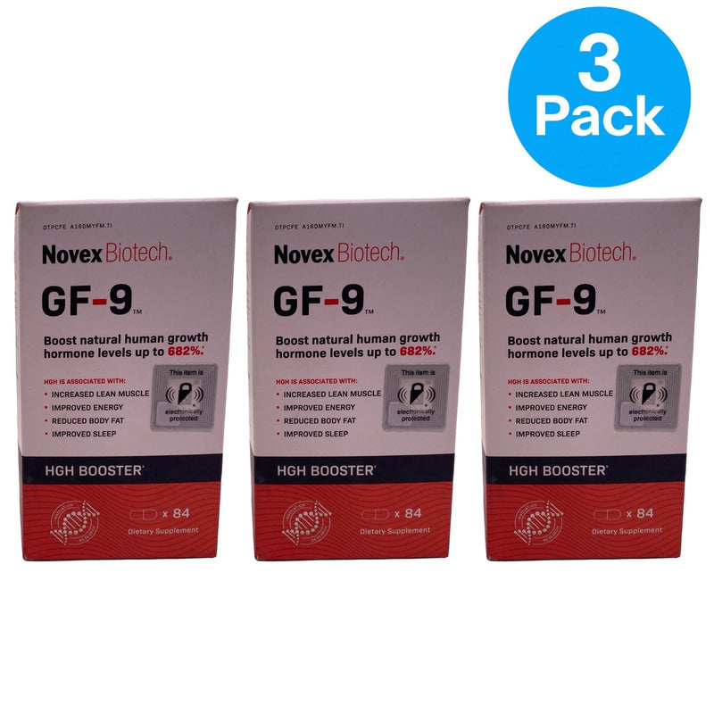 Novex Biotech GF-9 HGH Boosting Increase Muscle & Energy, 3 Pack - Exp 08/26