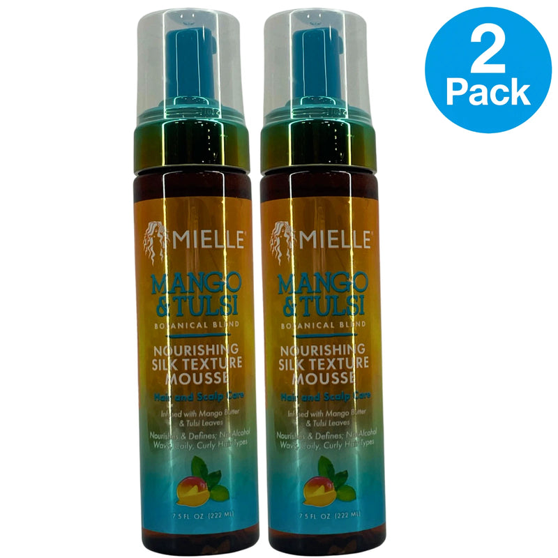 Mielle Mango & Tulsi Nourishing Silk Texture Mousse 7.5 oz 2 Pack New