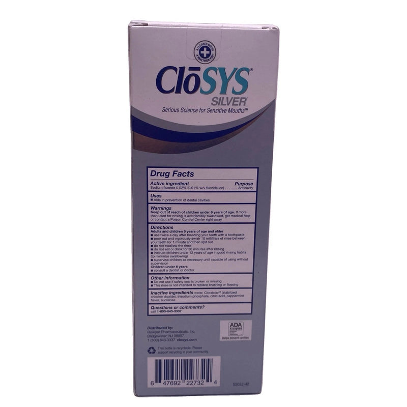 Closys Silver Healthy Teeth Mouth Rinse 32 fl oz 2 Pack New