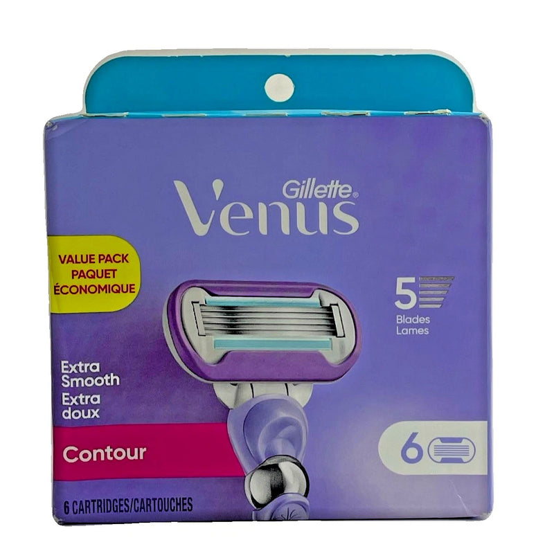 Gillette Venus Extra Smooth Contour Razor Blade Refills 5 Blades 6 Count 2 Pack