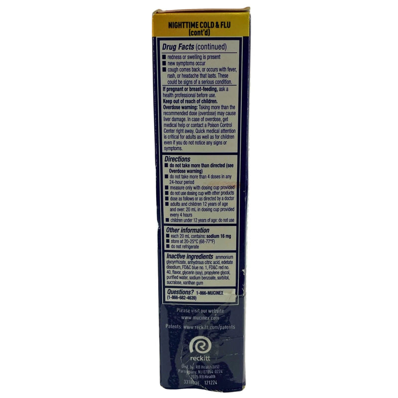 Mucinex Fast-Max Kickstart Severe Congestion & Nighttime Cold & Flu Liquid 6 Fl