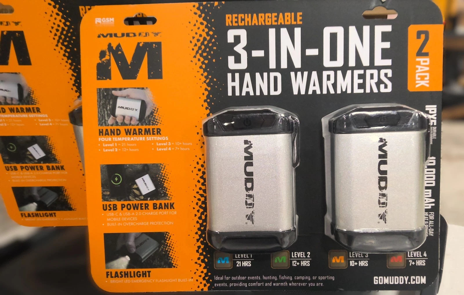 Muddy Rechargeable 3 in 1 Hand Warmers 2 Pack
