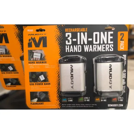 Muddy Rechargeable 3 in 1 Hand Warmers 2 Pack