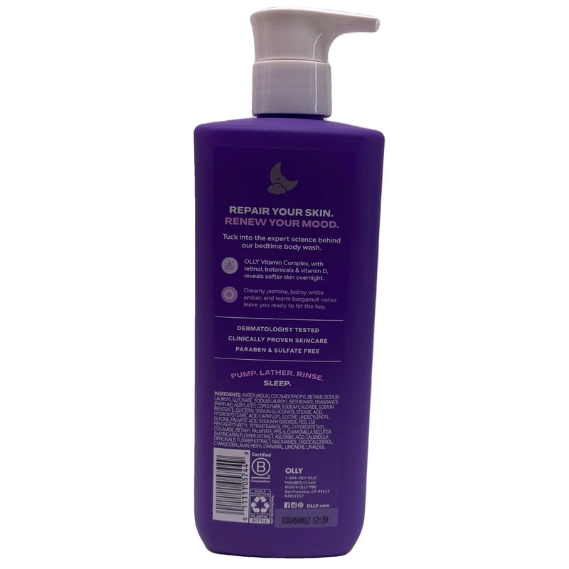 OLLY Renew Mood + Skin Body Wash Jasmine Bergamot 17 Fl Oz 4 Pack New