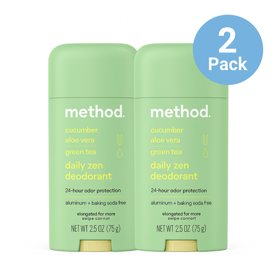 Method Deodorant – Daily Zen – Pack of 2 (2.65 oz each) NEW