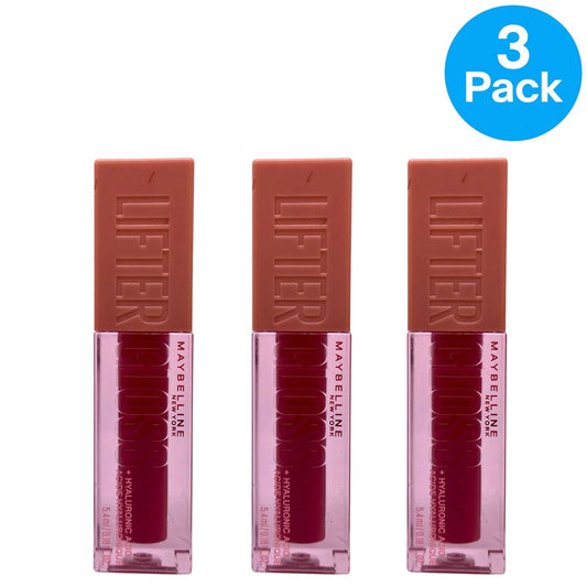 Maybelline Lifter Gloss Hydrating Lip Gloss 005 Petal shade in 3-pack bundle