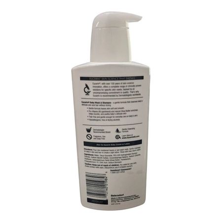 Eucerin Baby Wash & Shampoo 13.5oz 2in1 Tear-Free Formula 1 Pack New