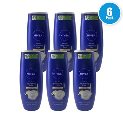 Nivea - Nourishing Care - Body Wash with Nourishing Serum 20 Fl Oz Pack of 6 New