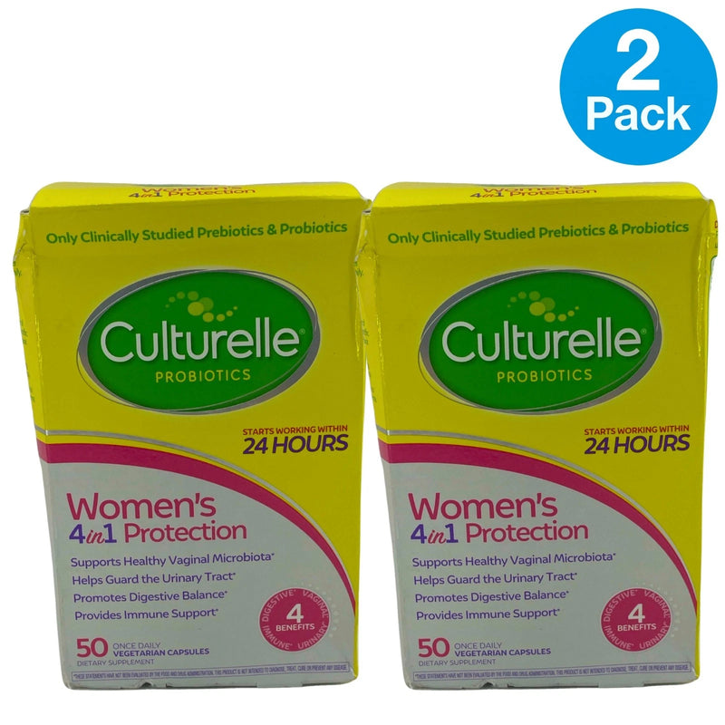 Culturelle Women's 4in1 Protection Probiotics 50 Cap 2 Pack Exp 08/27 New