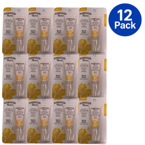 Hawaiian Tropic Sunscreen Lip Balm SPF 30 Pineapple Scent 0.35 oz 12 Pack New