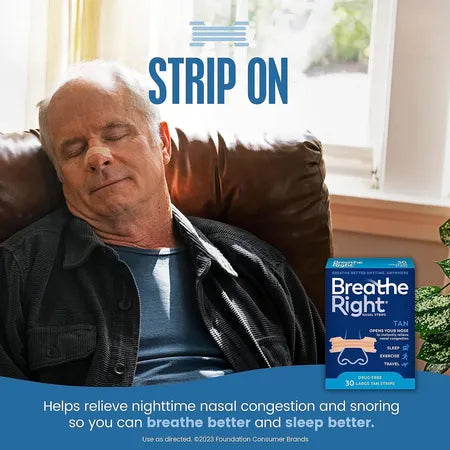 Breathe Right Original Nasal Strips, Tan, Large, 30 Count 6