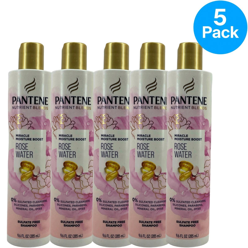 Pantene Nutrient Blends Miracle Moisture Boost Rose Water Sulfate Free Shampoo 9