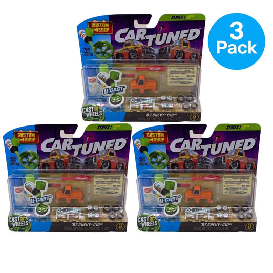 MGA Entertainment Car Tuned Custom Shop '87 Chevy C10 U-Cast Kit 3 Pack Die-Cast Build Set