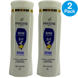 Pantene Pro-V Repair & Protect 2 in 1 Shampoo + Conditioner 12 fl oz 2 Pack Bund