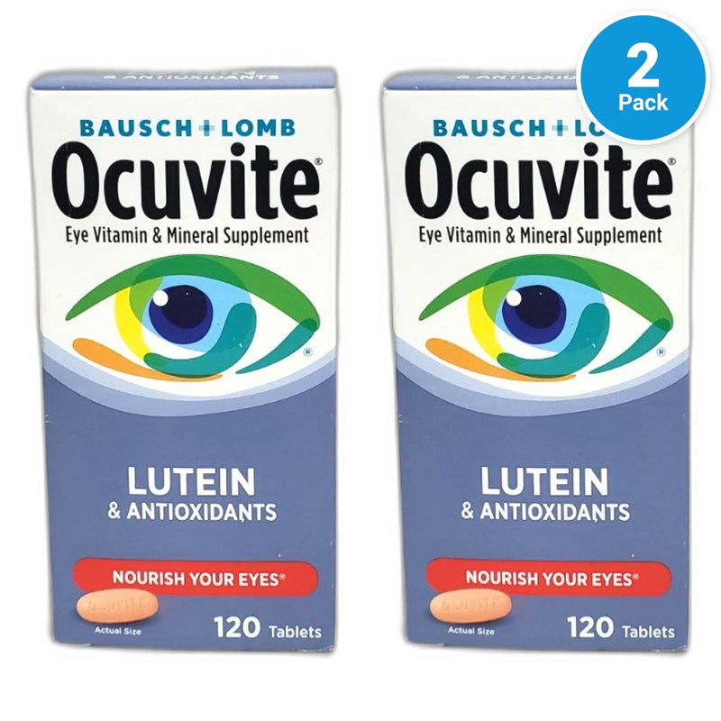 Bausch + Lomb Ocuvite Eye Supplement Lutein & Exp 02/27 Pack of 2 New