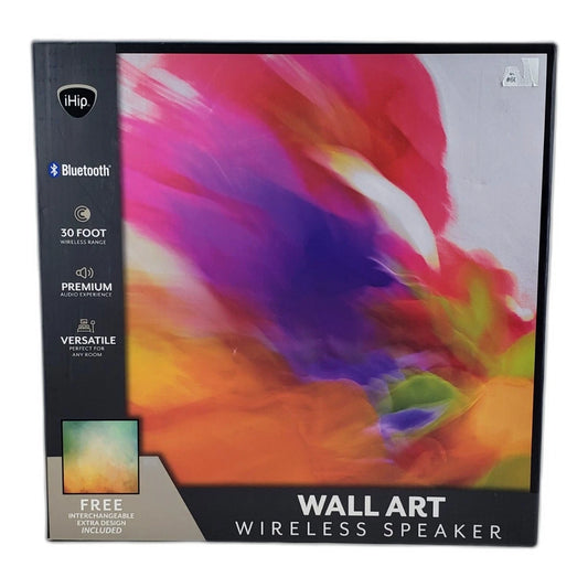 IHip Bluetooth Wall Art Wireless Speaker 30 Foot Range Indoor Audio New