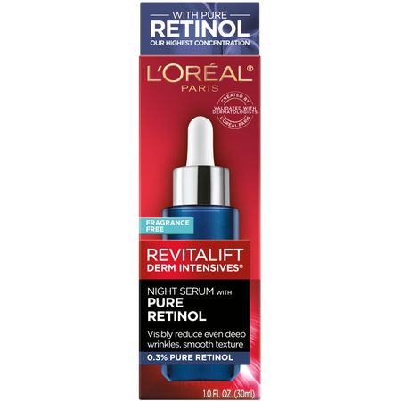 L'Oreal Paris Revitalift Derm Intensives Night Serum, 0.3% Pure Retinol, 1 fl oz 1