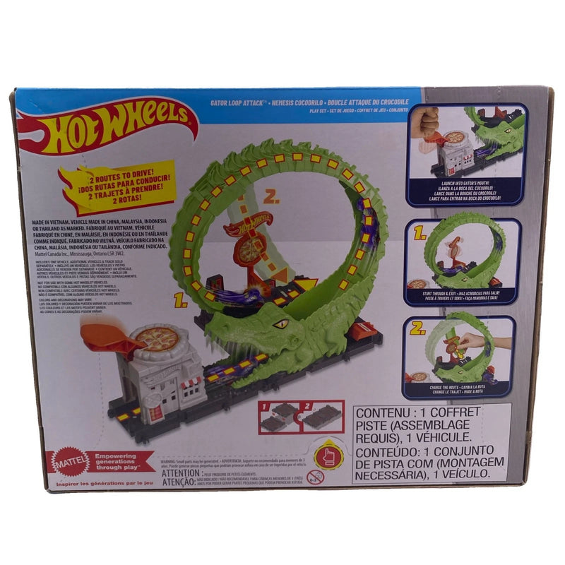 Hot Wheels City Gator Loop Attack Track Set 1 Vehicle New